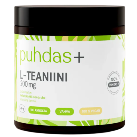 Puhdas+ L-Teaniini 200 mg-Puhdas+-Hyvinvoinnin Tavaratalo