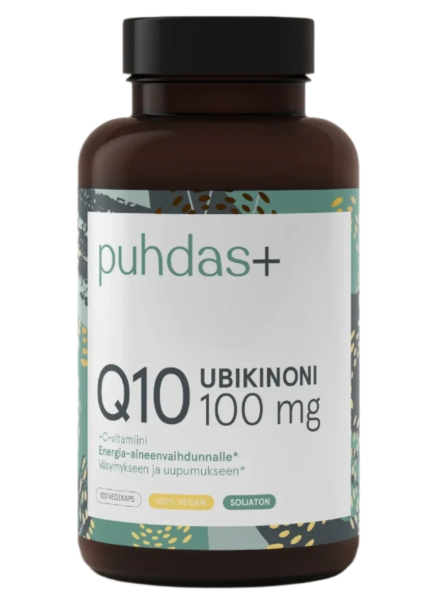 Puhdas+ Ubikinoni Q10 100 mg + C-vitamiini-Puhdas+-Hyvinvoinnin Tavaratalo