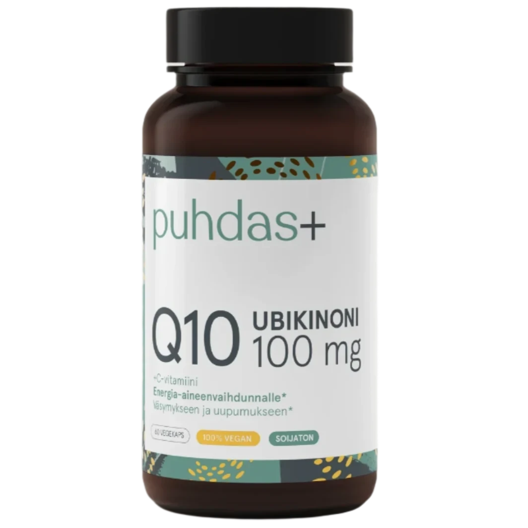 Puhdas+ Ubikinoni Q10 100 mg + C-vitamiini-Puhdas+-Hyvinvoinnin Tavaratalo