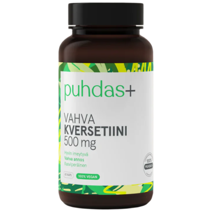 Puhdas+ Vahva Kversetiini 500 mg-Puhdas+-Hyvinvoinnin Tavaratalo