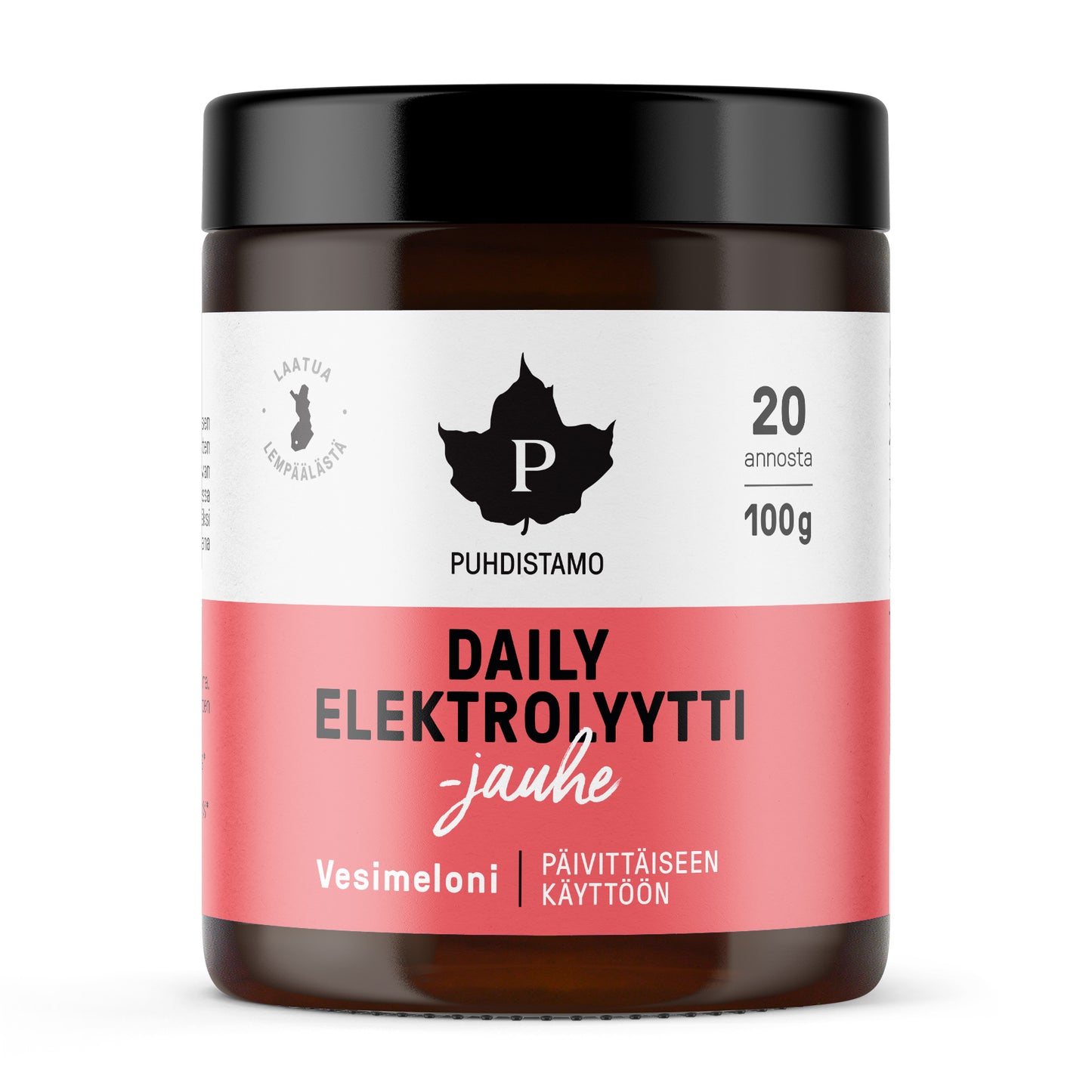 Puhdistamo Daily Elektrolyyttijauhe Vesimeloni-Puhdistamo-Hyvinvoinnin Tavaratalo