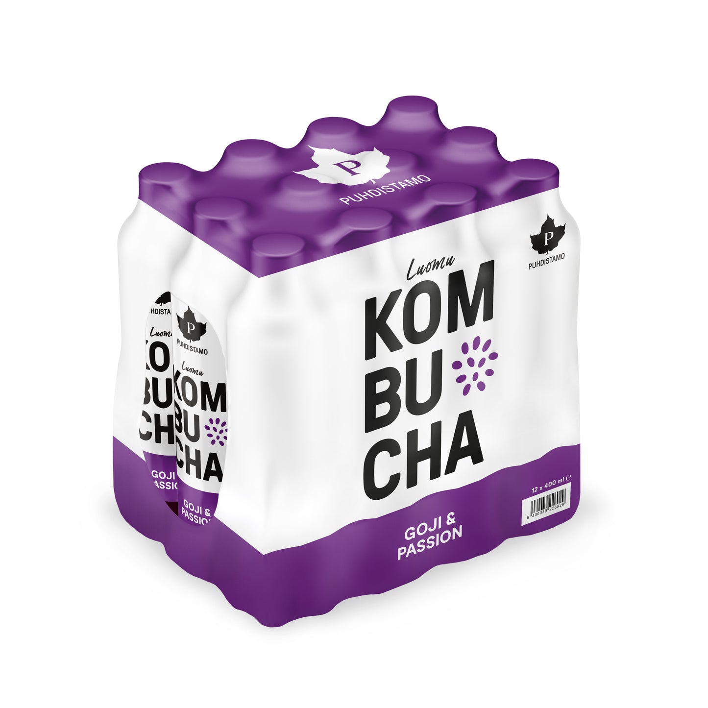 Puhdistamo Luomu Kombucha Goji & Passion 12-pack-Puhdistamo-Hyvinvoinnin Tavaratalo