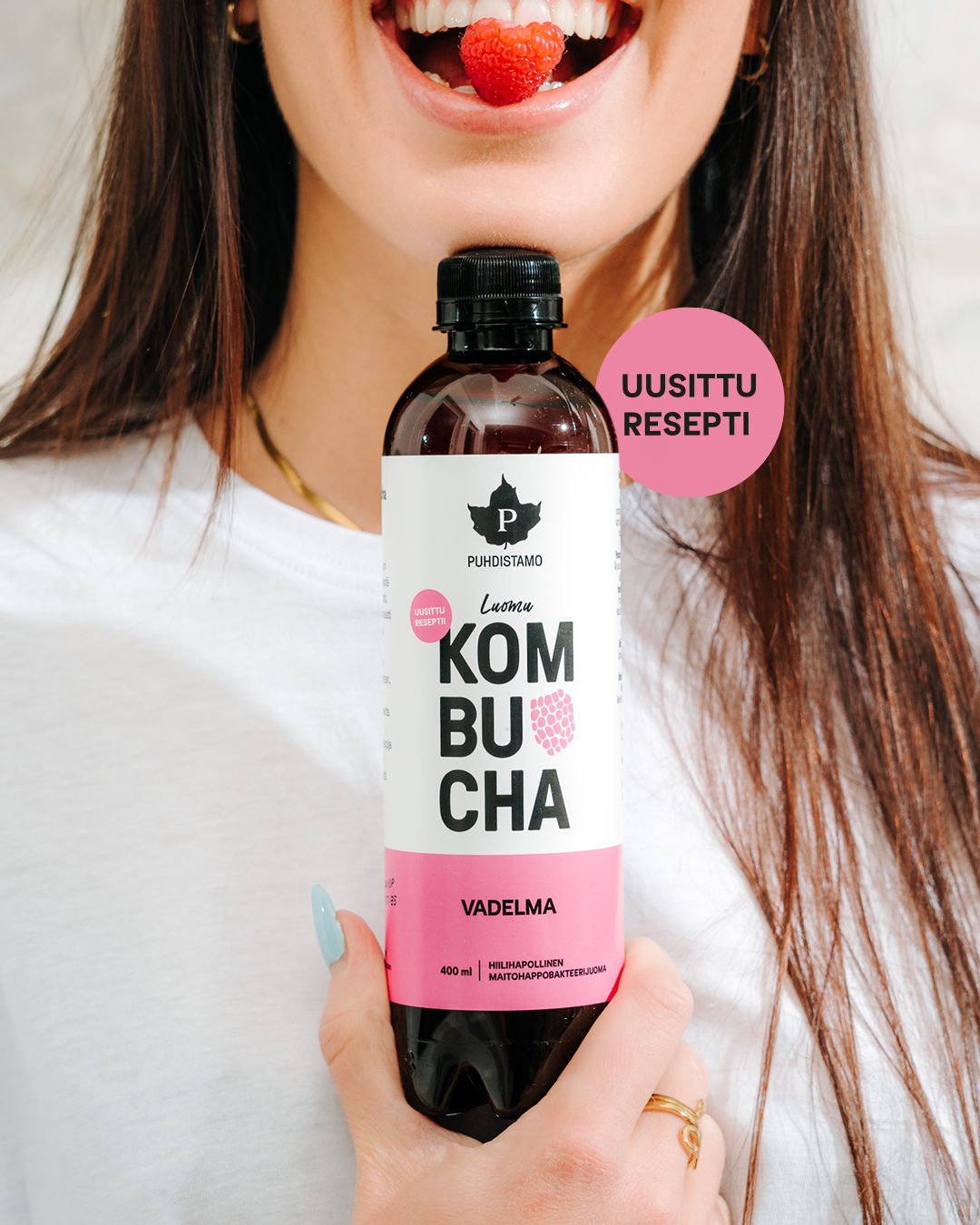 Puhdistamo Luomu Kombucha Vadelma 12-pack-Puhdistamo-Hyvinvoinnin Tavaratalo