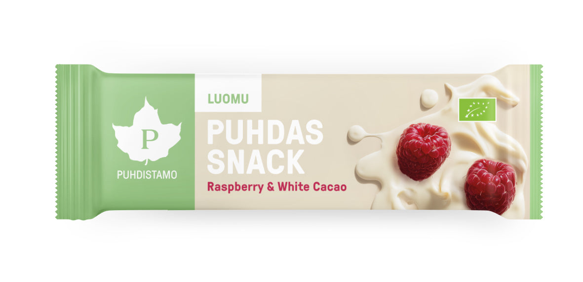 Puhdistamo Luomu Snack Raspberry & White Cacao