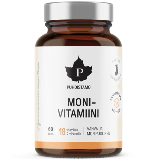 Puhdistamo Monivitamiini-Puhdistamo-Hyvinvoinnin Tavaratalo