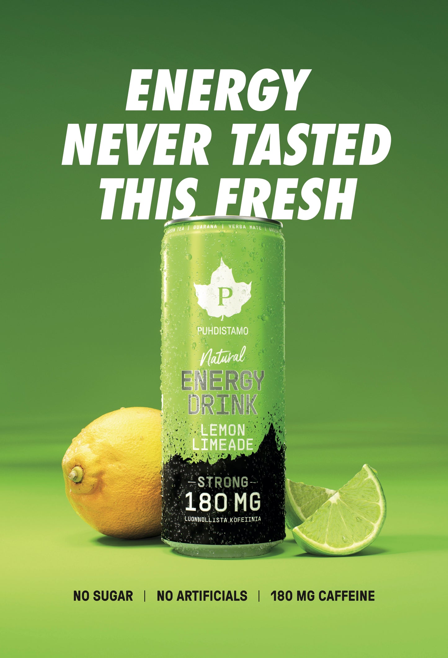 Puhdistamo Natural Energy Drink Lemon Limeade Strong-Puhdistamo-Hyvinvoinnin Tavaratalo