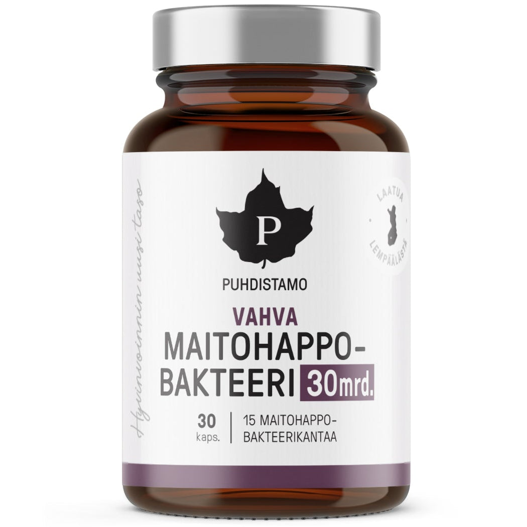 Puhdistamo Vahva Maitohappobakteeri 30 MRD-Puhdistamo-Hyvinvoinnin Tavaratalo