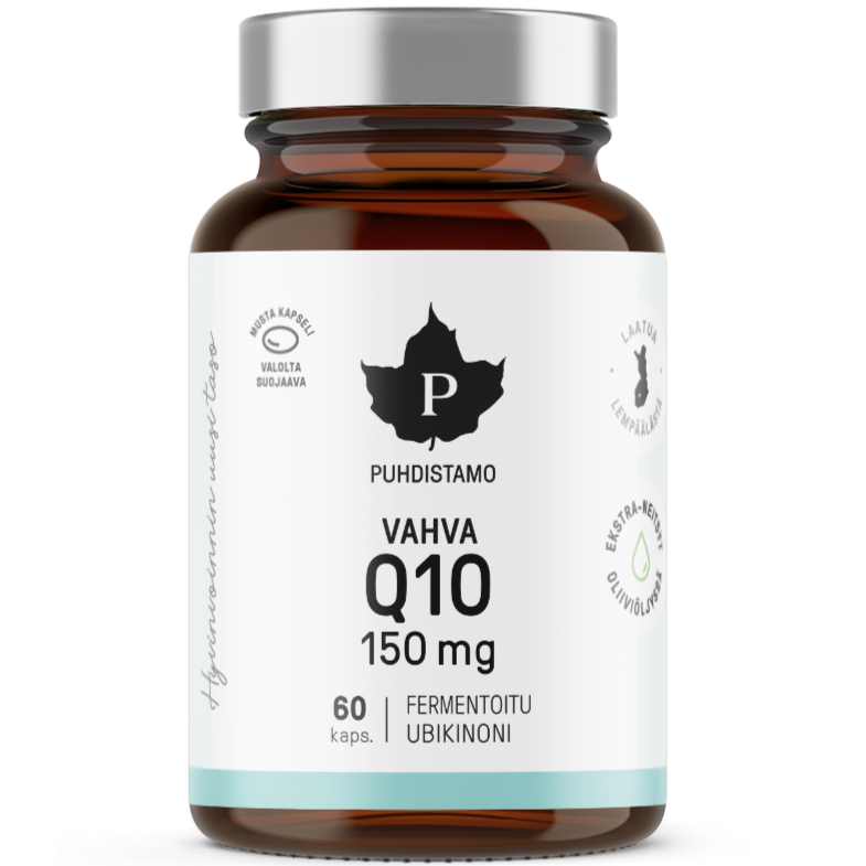 Puhdistamo Vahva Q10 Ubikinoni 150 mg-Puhdistamo-Hyvinvoinnin Tavaratalo