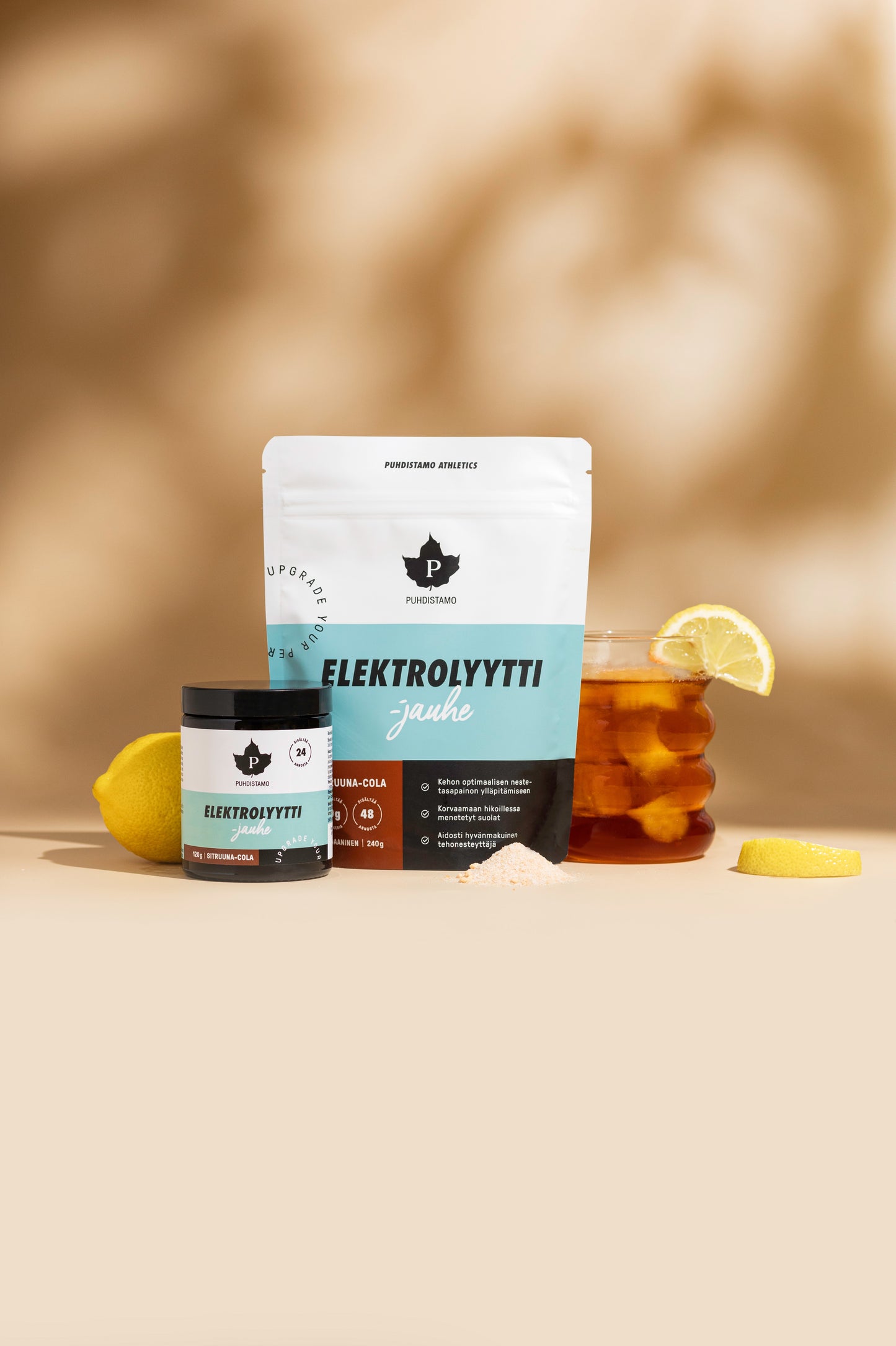 Puhdistamo Elektrolyyttijauhe Sitruuna-Cola-Puhdistamo-Hyvinvoinnin Tavaratalo
