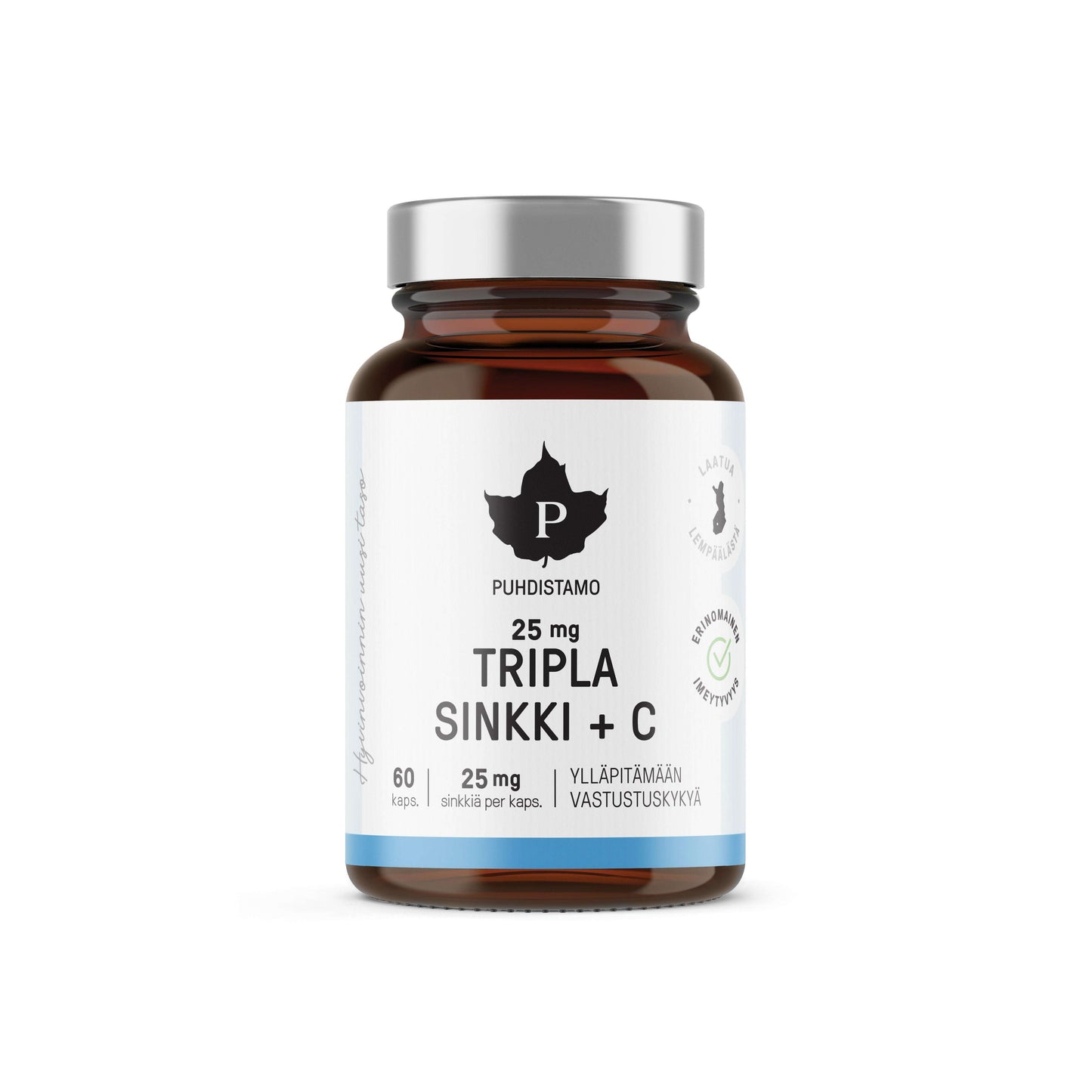 Puhdistamo Tripla Sinkki 25 mg-Puhdistamo-Hyvinvoinnin Tavaratalo
