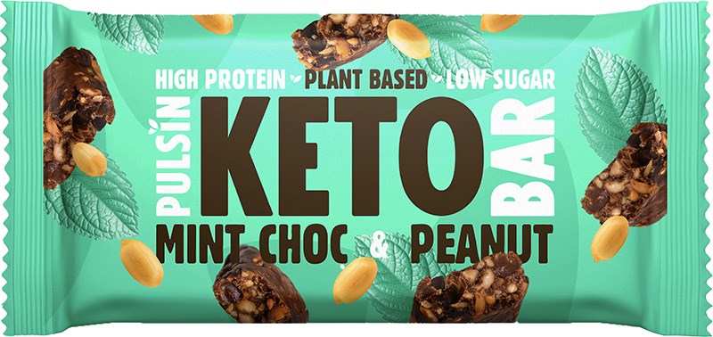 Pulsin KETO Proteiinipatukka Minttusuklaa & Maapähkinä-Pulsin-Hyvinvoinnin Tavaratalo