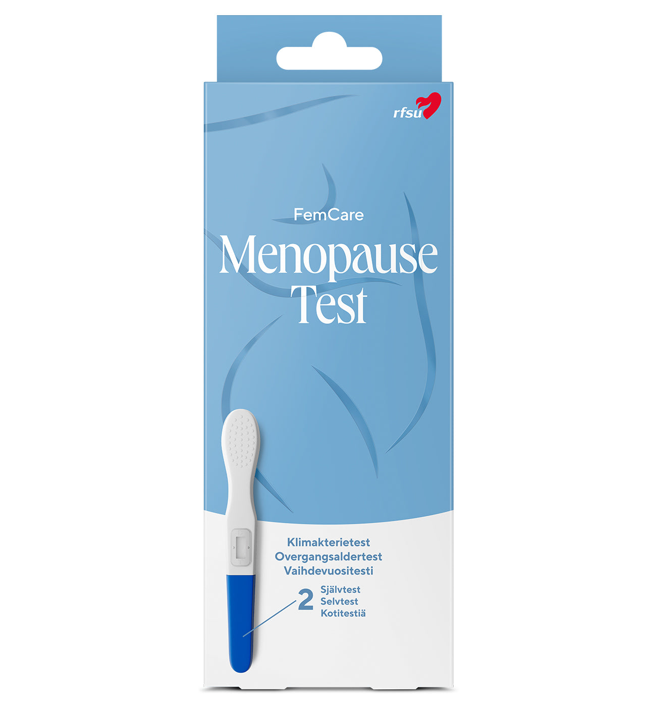 RFSU Menopause Test vaihdevuositesti – kotitesti FSH-mittaukseen, 2 testitikun pakkaus