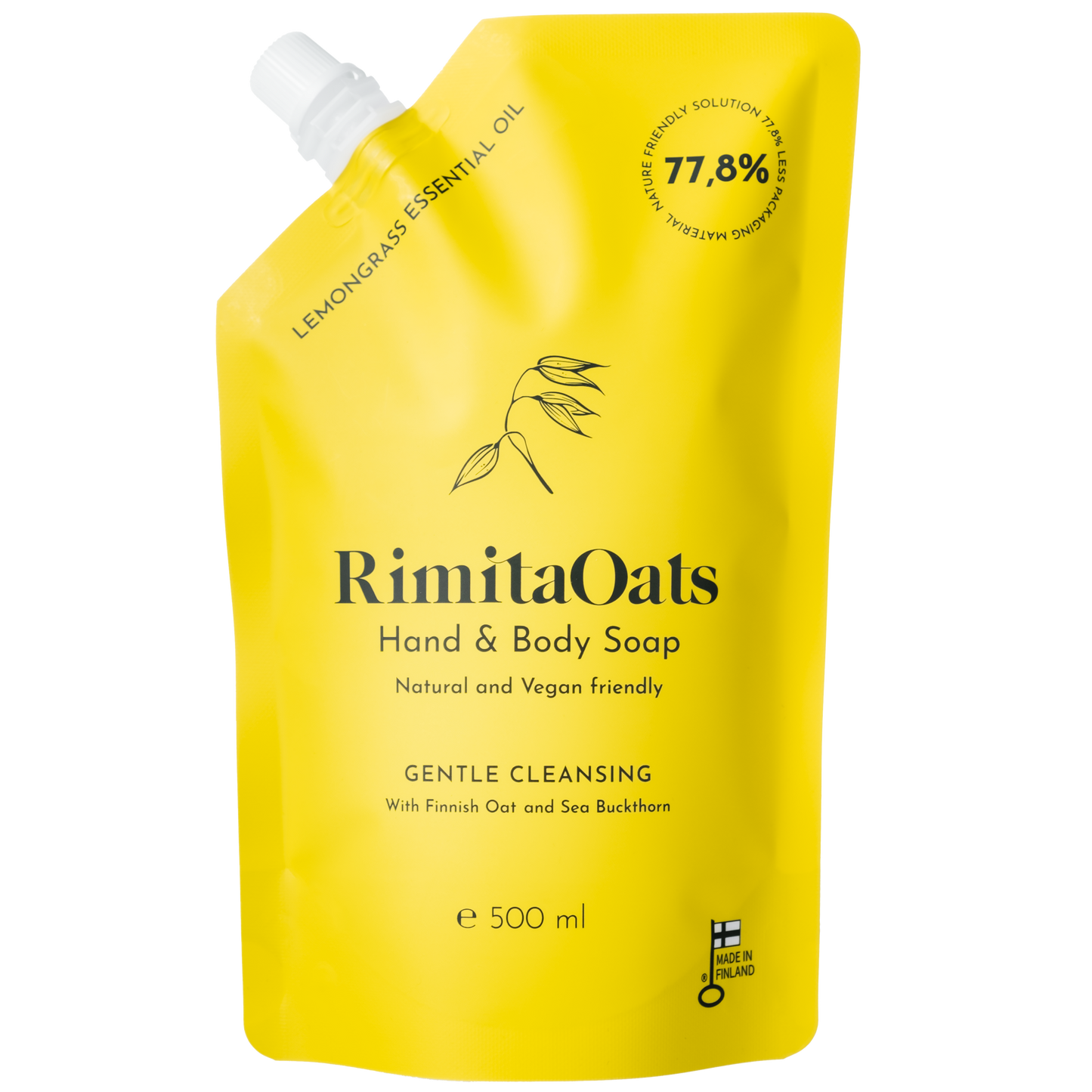 Rimita Oats Käsi- ja Vartalosaippua Sitruunaruoho-Rimita Green-Hyvinvoinnin Tavaratalo