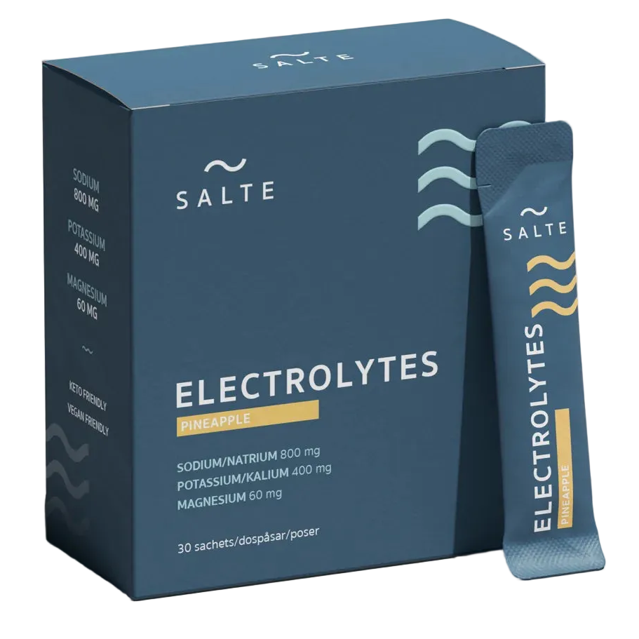 Elektrolyyttijauhe Ananas, 30 annospussia – sokeriton elektrolyyttivalmiste