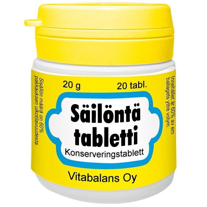 Säilöntätabletti-Vitabalans-Hyvinvoinnin Tavaratalo