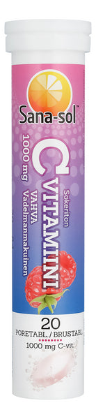 Sana-sol C-vitamiinipore Vadelma-Sana-sol-Hyvinvoinnin Tavaratalo