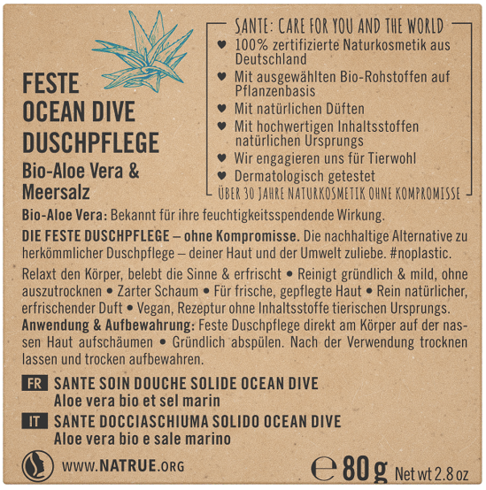 Sante Suihkugeelipala Ocean Dive-Sante-Hyvinvoinnin Tavaratalo