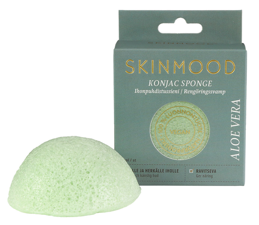 SkinMood Magical Konjac Sponge Aloe-SkinMood-Hyvinvoinnin Tavaratalo