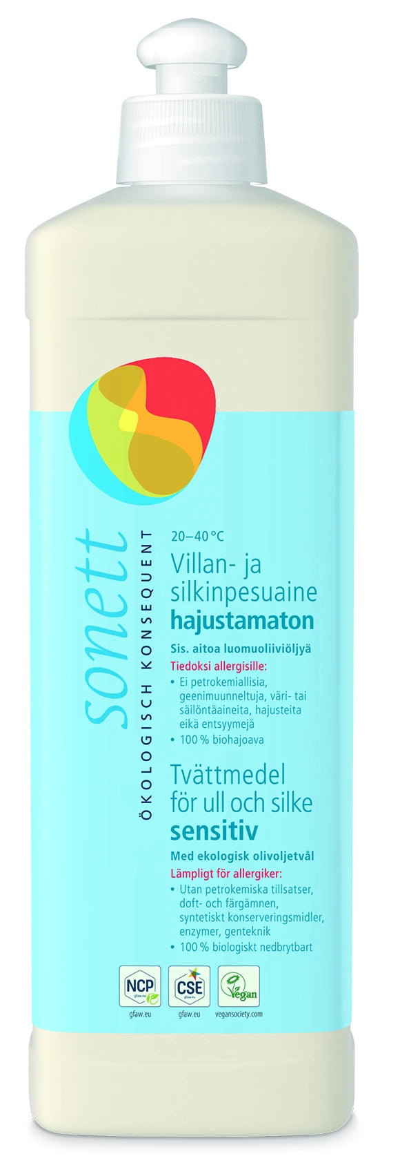 Sonett Hajustamaton Villan- ja silkinpesuaine