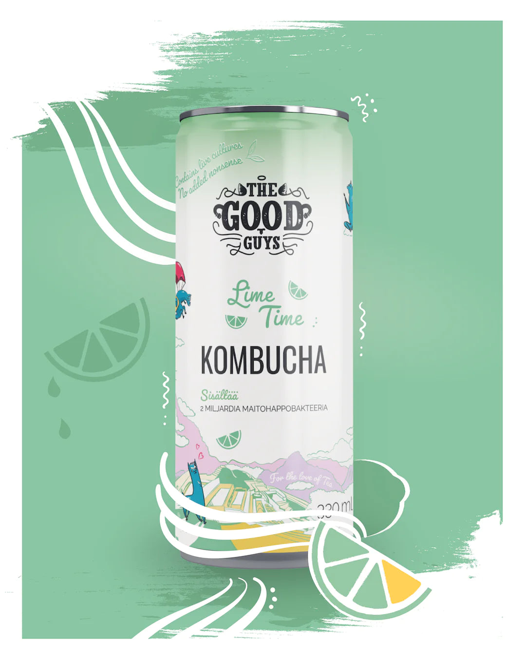 The Good Guys Luomu Kombucha Lime Time-The Good Guys-Hyvinvoinnin Tavaratalo