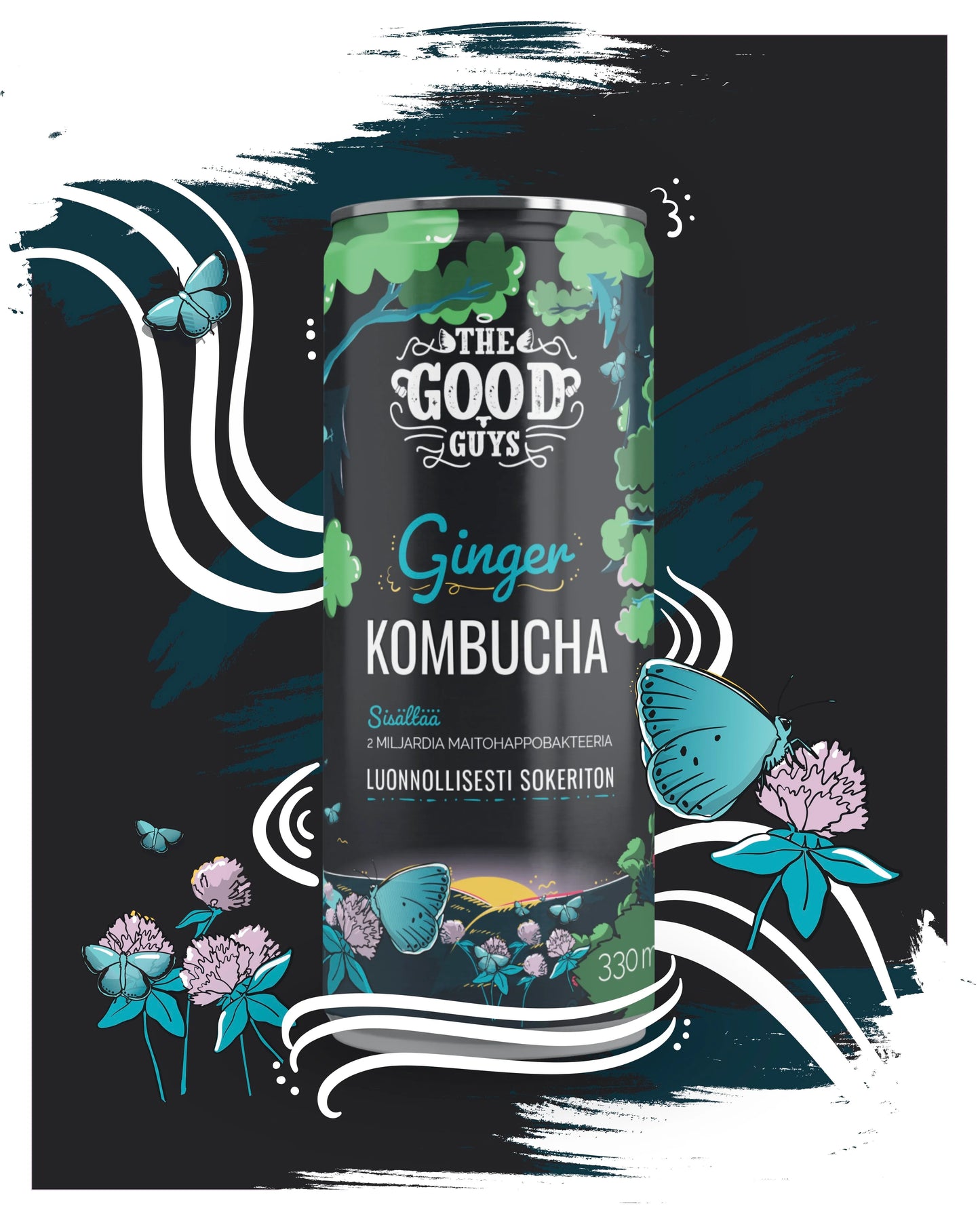 The Good Guys Sokeriton Kombucha Inkivääri-The Good Guys-Hyvinvoinnin Tavaratalo