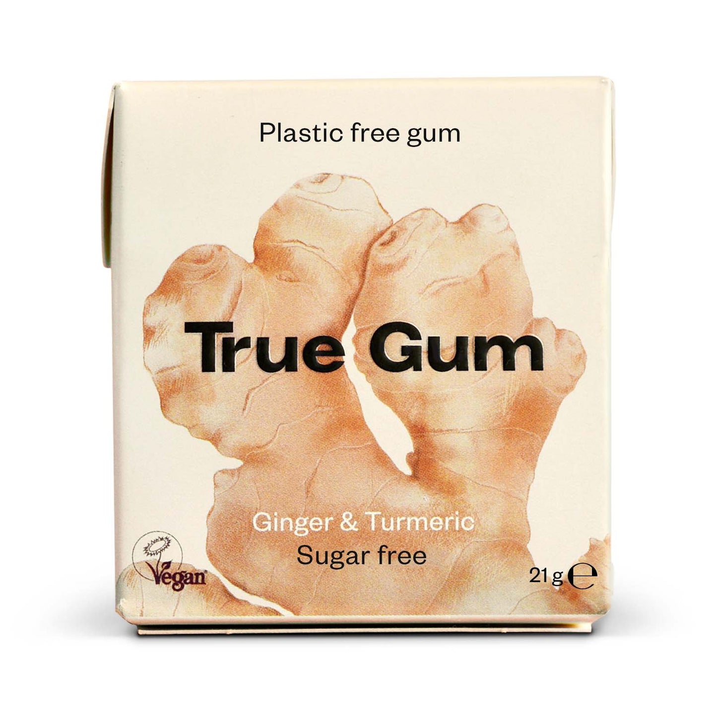 True Gum Luonnollinen Ksylitolipurukumi Inkivääri-Kurkuma-True Co.-Hyvinvoinnin Tavaratalo