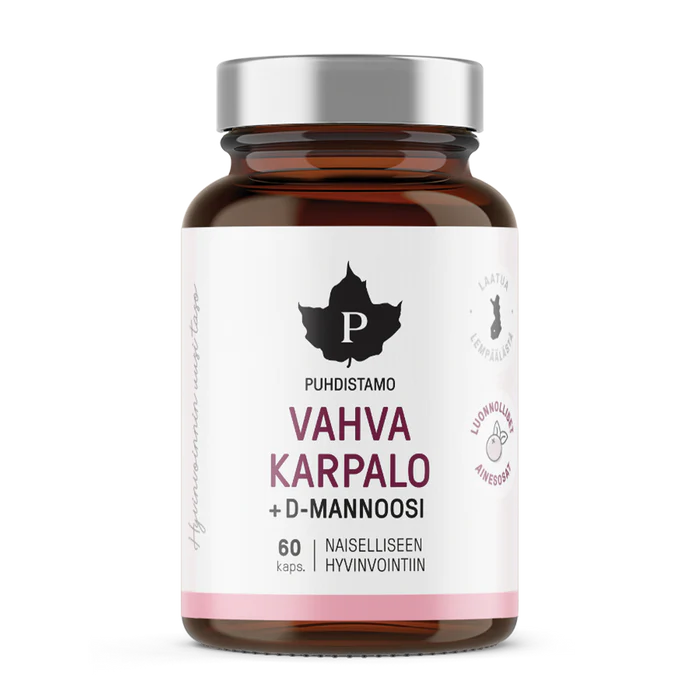 Puhdistamo Vahva Karpalo + D-mannoosi-Puhdistamo-Hyvinvoinnin Tavaratalo
