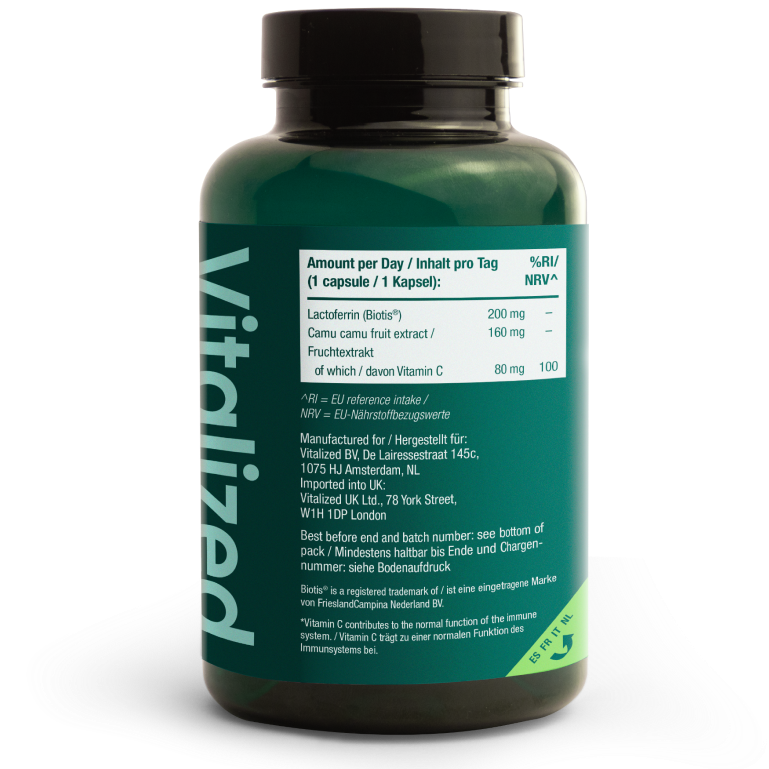 Vitalized Lactoferrin+ 200 mg-Vitalized-Hyvinvoinnin Tavaratalo