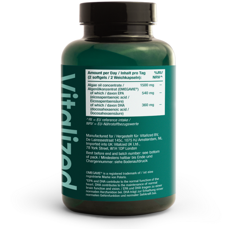 Vitalized Omega-3 Vegan-Vitalized-Hyvinvoinnin Tavaratalo