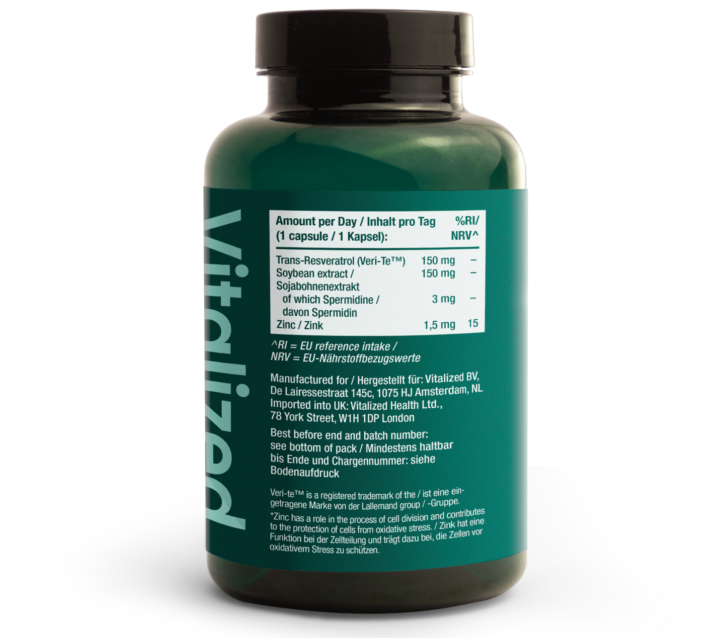 Vitalized Spermidine & Resveratrol-Vitalized-Hyvinvoinnin Tavaratalo