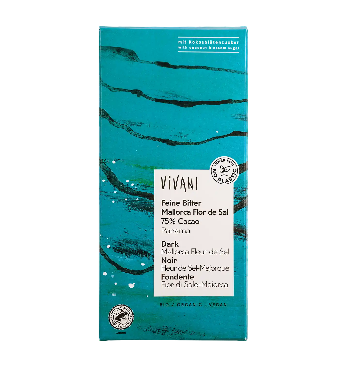 Vivani Luomu Tummasuklaa Mallorca 75 % Merisuola-Vivani-Hyvinvoinnin Tavaratalo