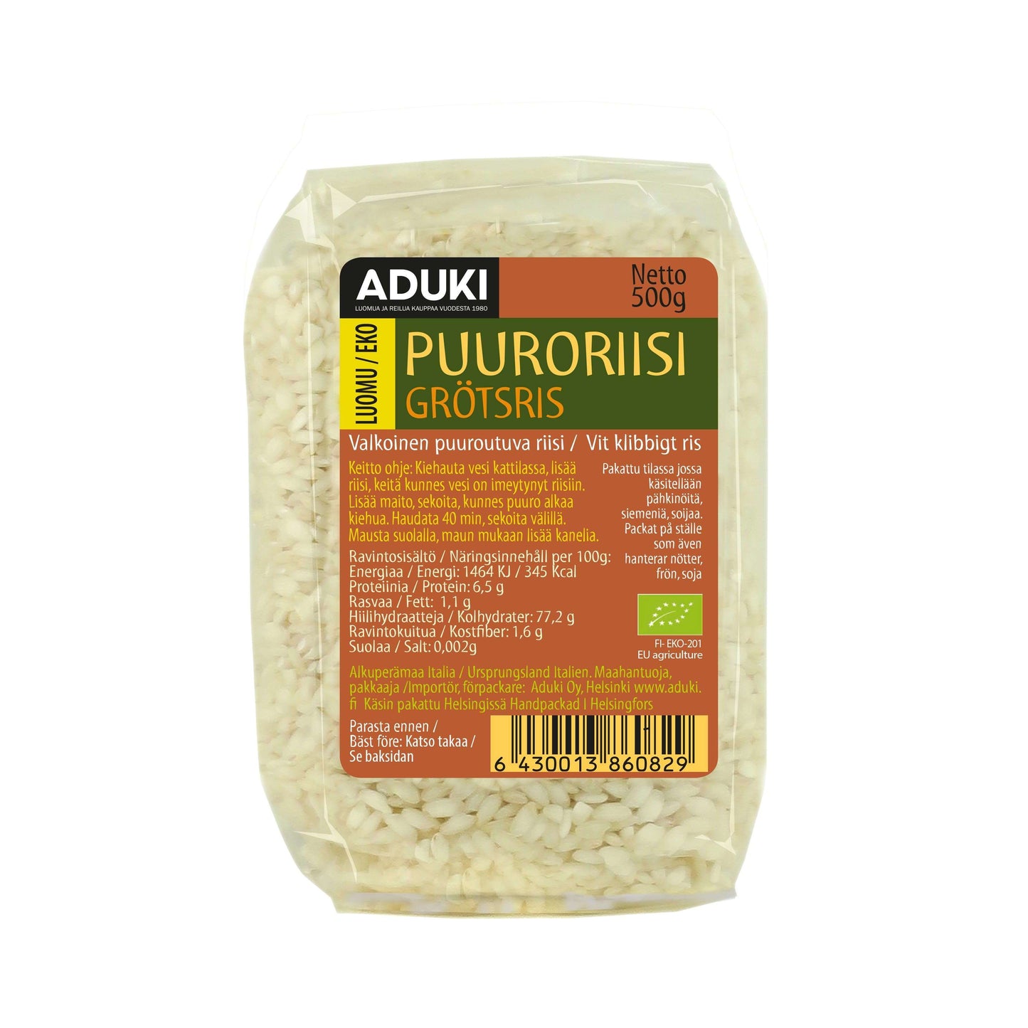 Aduki Luomu Puuroriisi-Aduki-Hyvinvoinnin Tavaratalo