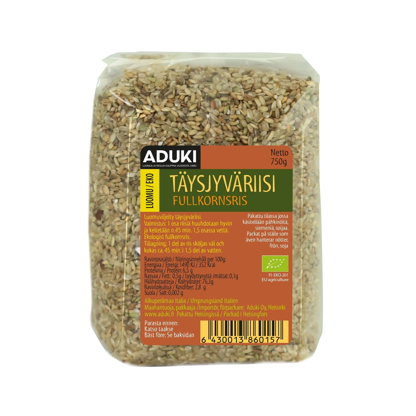 Aduki Luomu Täysjyväriisi-Aduki-Hyvinvoinnin Tavaratalo