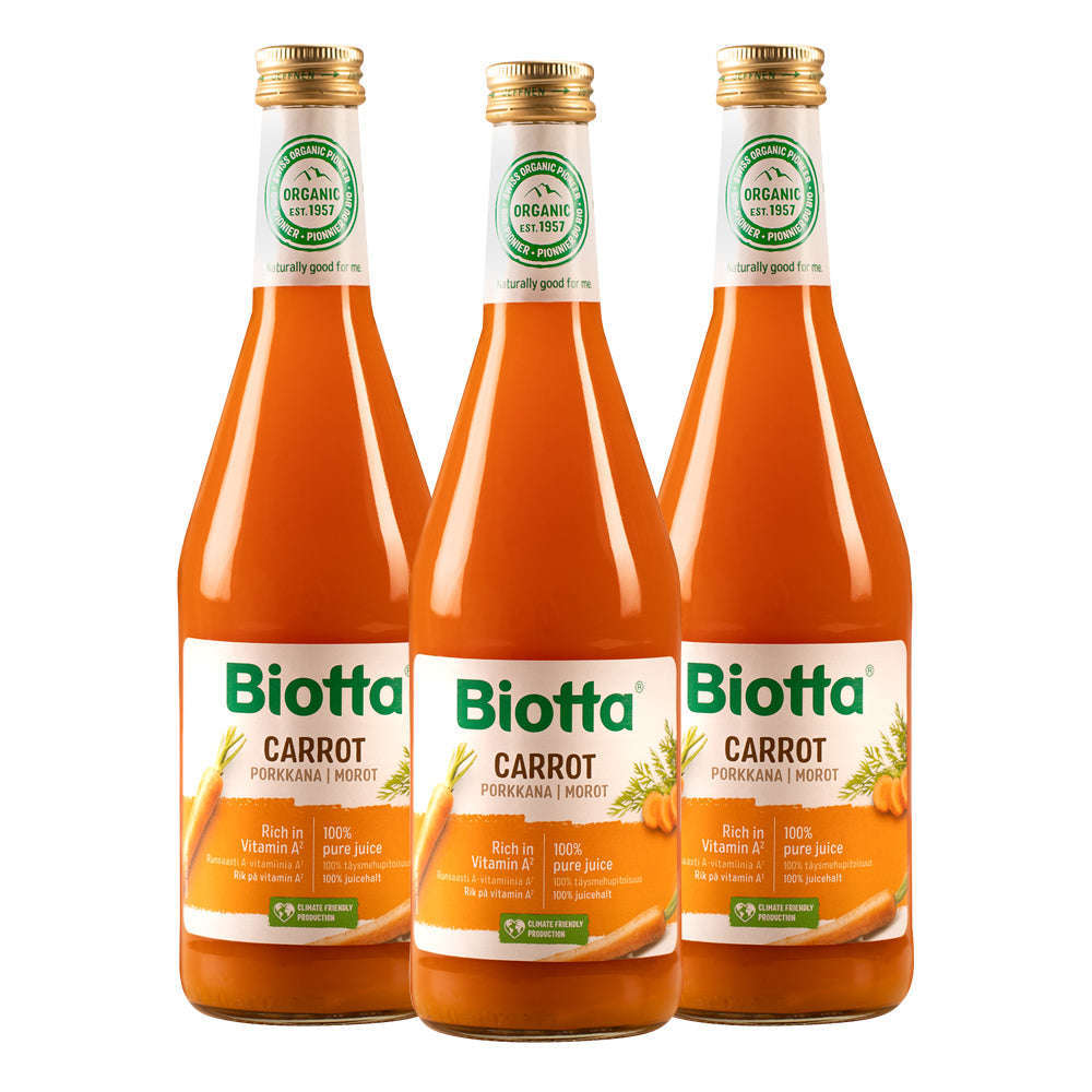 Biotta Luomu Porkkanatäysmehu 3-pack-Biotta-Hyvinvoinnin Tavaratalo