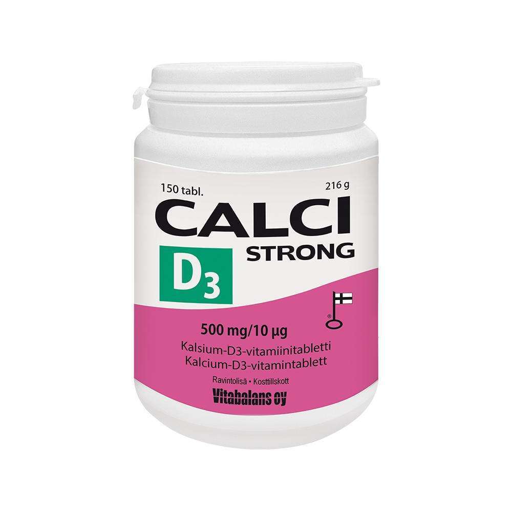 Calci Strong + D3-Vitabalans-Hyvinvoinnin Tavaratalo