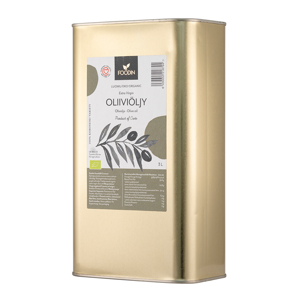 Foodin Luomu Extra Virgin Oliiviöljy-Foodin-Hyvinvoinnin Tavaratalo