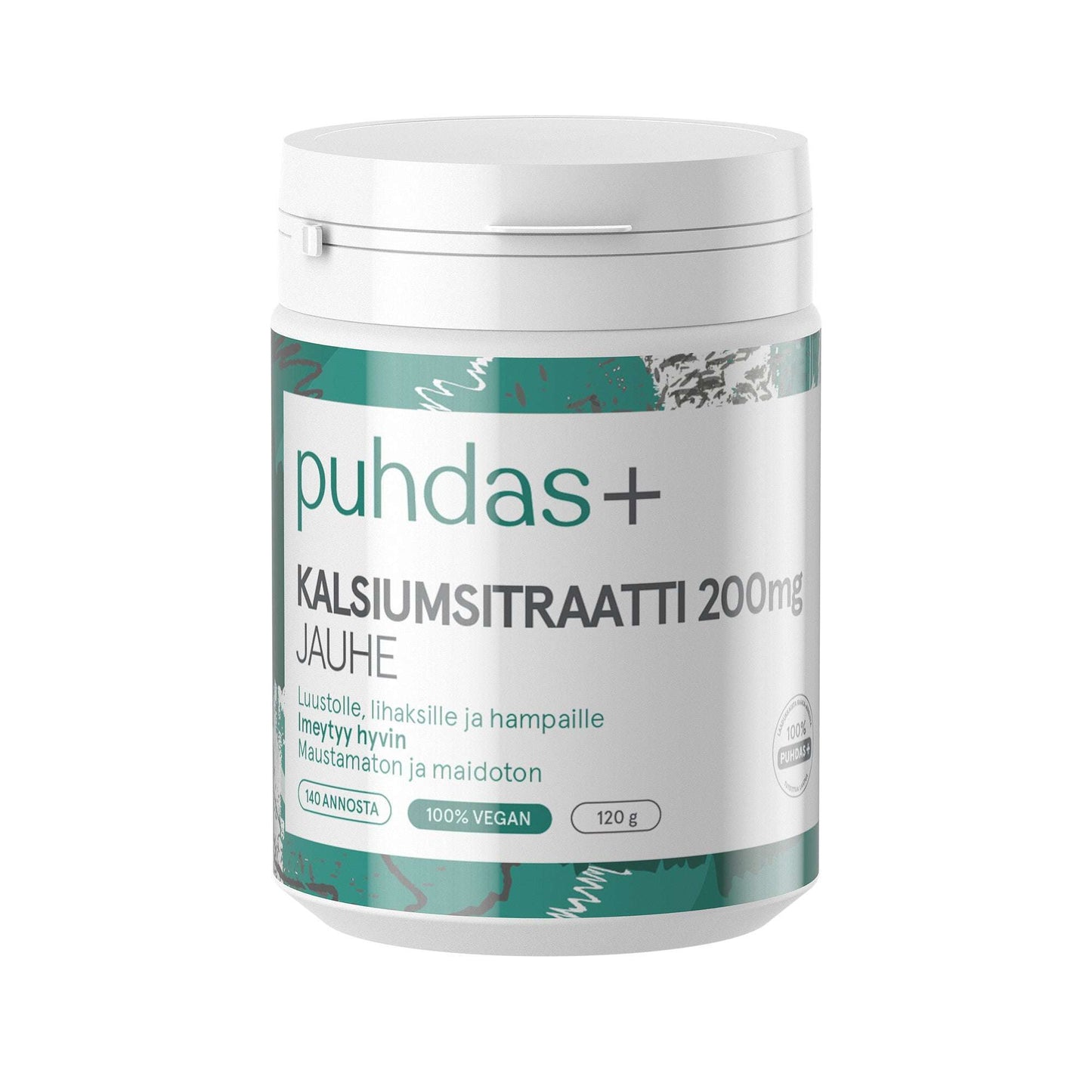 Puhdas+ Kalsiumsitraatti 200 mg-Puhdas+-Hyvinvoinnin Tavaratalo