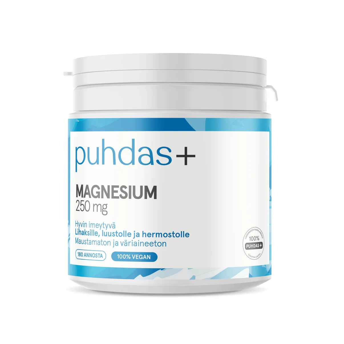 Puhdas+ Magnesiumjauhe 250 mg-Puhdas+-Hyvinvoinnin Tavaratalo