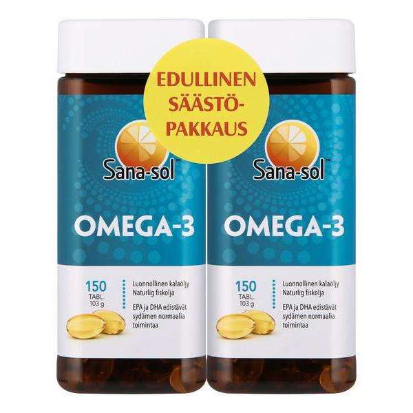 Sana-sol Omega-3 Kalaöljy 2-pack-Sana-sol-Hyvinvoinnin Tavaratalo