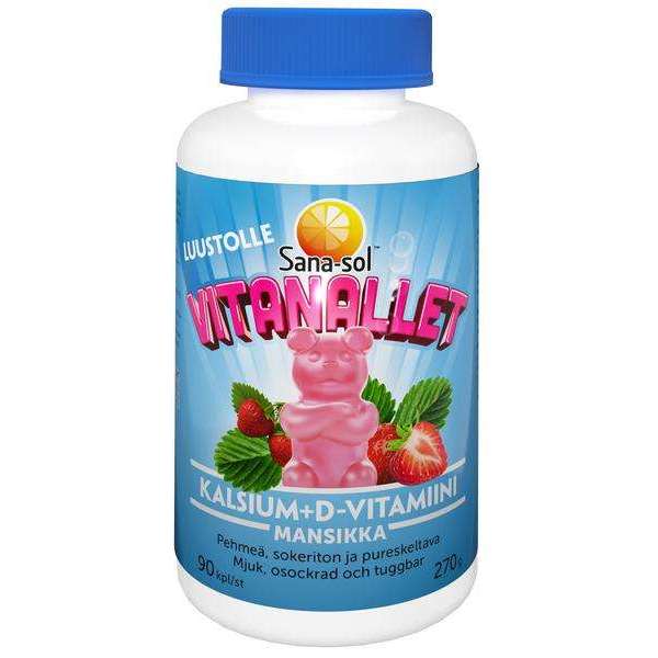 Sana-sol Vitanallet Kalsium+D-vitamiini-Sana-sol-Hyvinvoinnin Tavaratalo