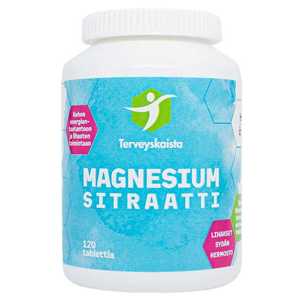 Terveyskaista Magnesiumsitraatti 375 mg-Terveyskaista-Hyvinvoinnin Tavaratalo