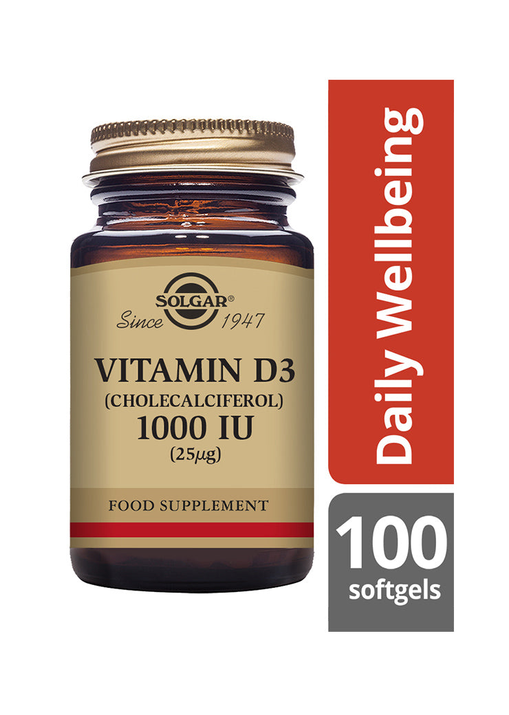 Solgar D3-vitamiini 25 mikrog-Solgar-Hyvinvoinnin Tavaratalo