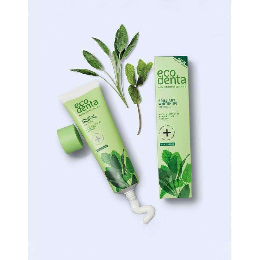 Ecodenta Brilliant Whitening Valkaiseva Fluorihammastahna-Ecodenta-Hyvinvoinnin Tavaratalo