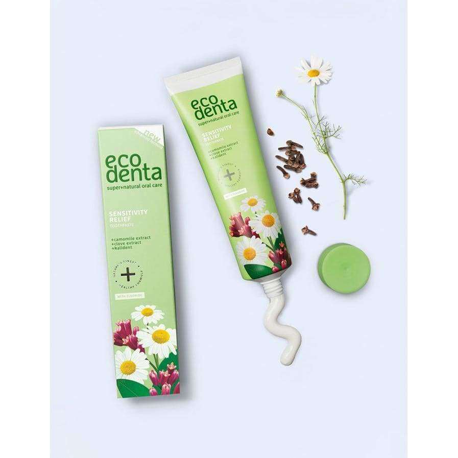 Ecodenta Sensitivity Relief Herkkien Hampaiden Fluorihammastahna-Ecodenta-Hyvinvoinnin Tavaratalo