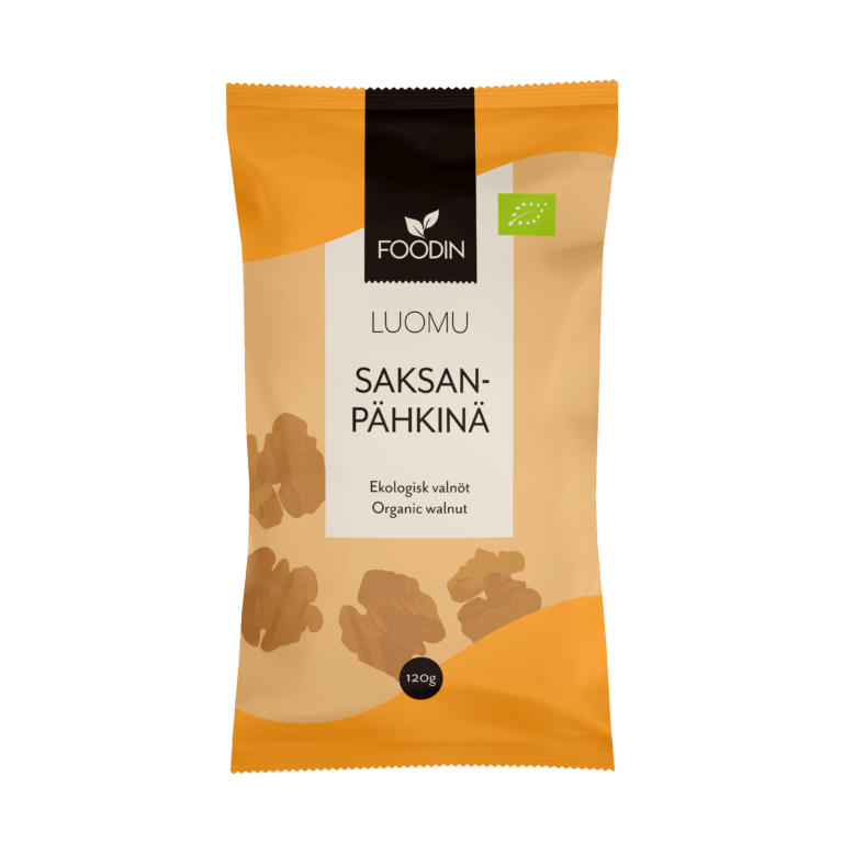 Foodin Luomu Saksanpähkinä-Foodin-Hyvinvoinnin Tavaratalo
