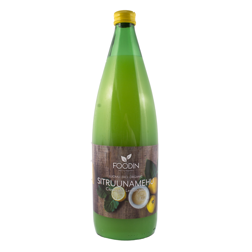 Foodin Luomu Sitruunamehu-Foodin-Hyvinvoinnin Tavaratalo
