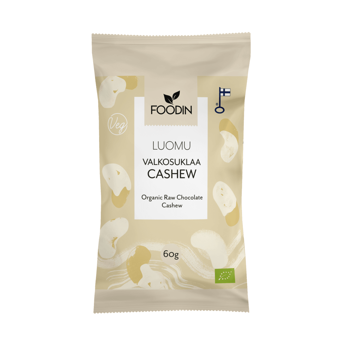 Foodin Luomu Valkosuklaacashew-Foodin-Hyvinvoinnin Tavaratalo