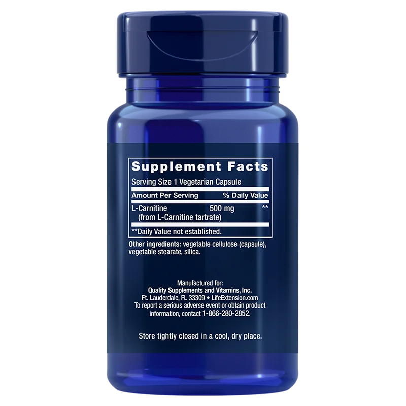 Life Extension L-Carnitine-Life Extension-Hyvinvoinnin Tavaratalo