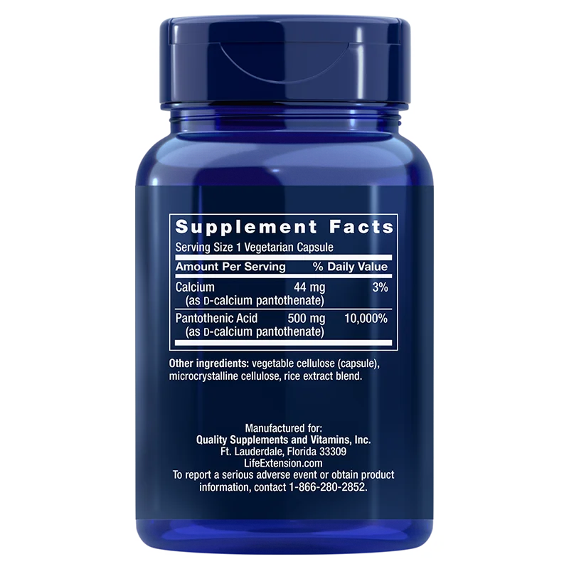 Life Extension Pantothenic Acid B5-Life Extension-Hyvinvoinnin Tavaratalo