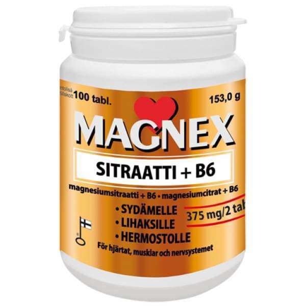 Magnex Sitraatti + B6-vitamiini-Vitabalans-Hyvinvoinnin Tavaratalo